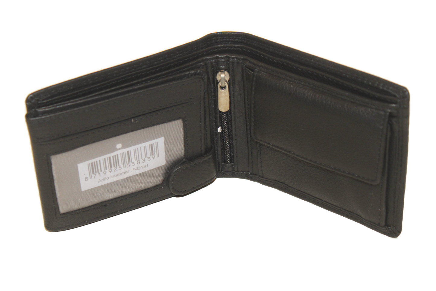 OI Billfold Laag model / klein / anti skim / zwart 181