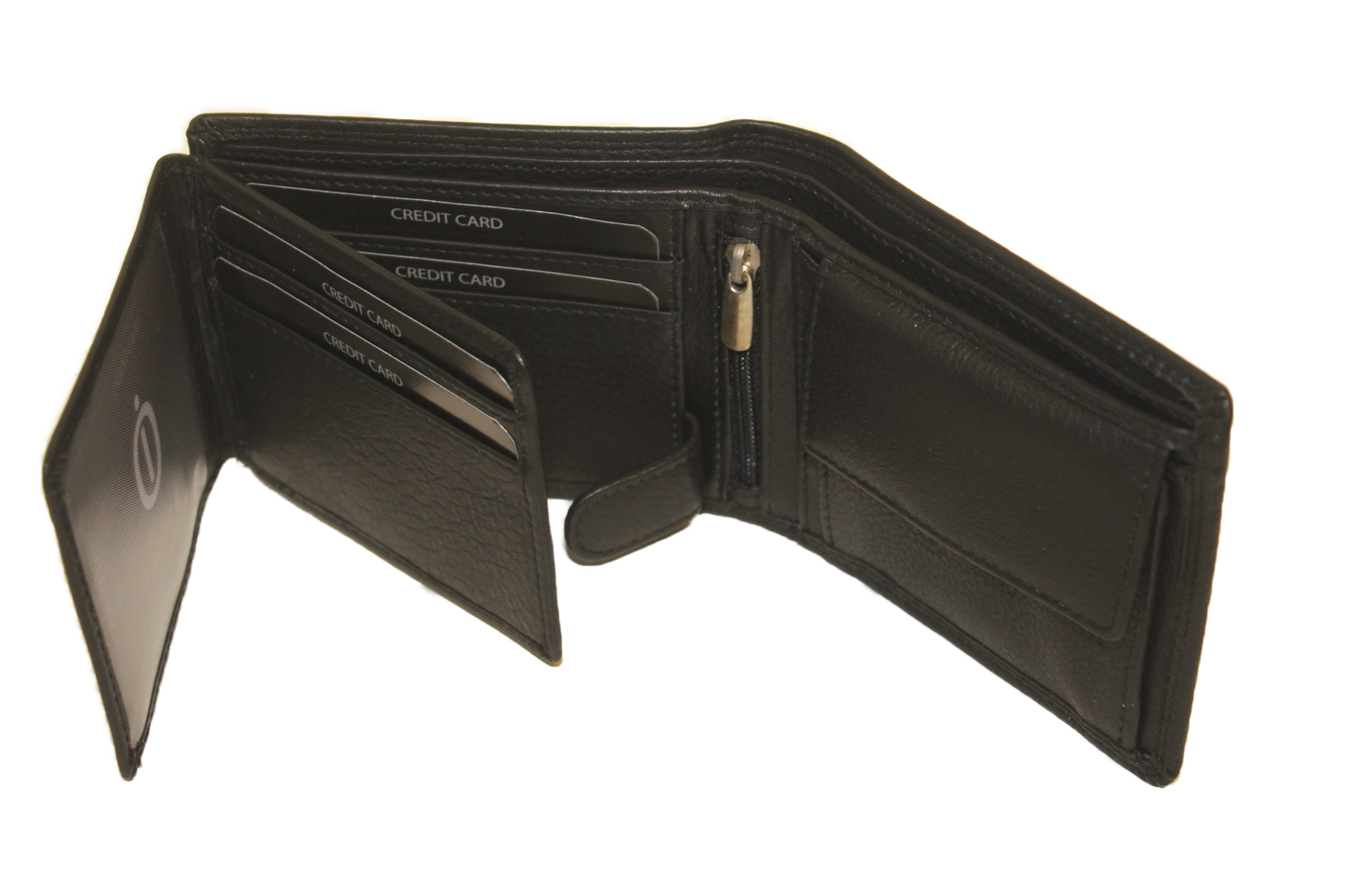 OI Billfold Laag model / klein / anti skim / zwart 181