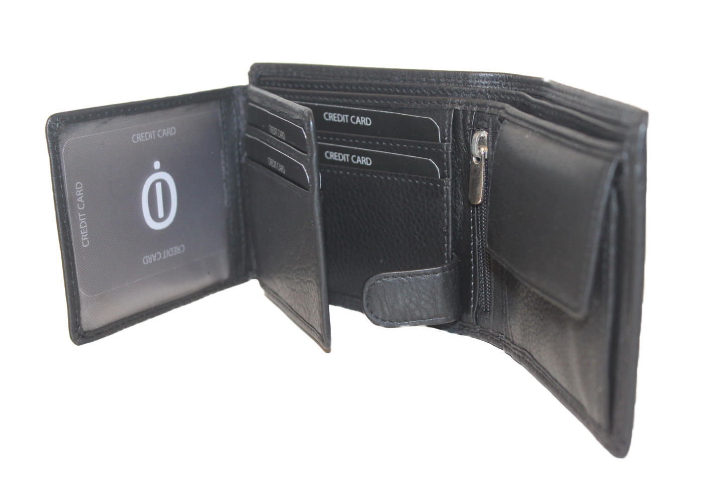 OI Billfold Laag model / klein / anti skim / zwart 181