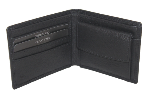 Heren portemonnee / klein 4 pasjes / anti skim 183