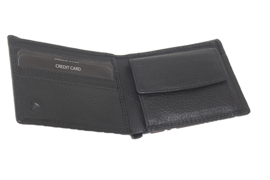 Heren portemonnee / klein 4 pasjes / anti skim 183
