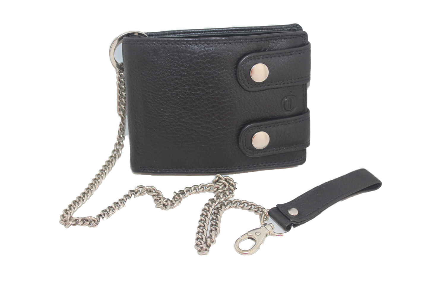OI billfold laag met ketting / anti skim / zwart 187