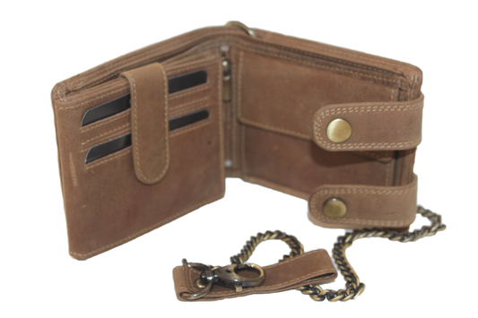 OI billfold laag met ketting / anti skim / Hunter 187H