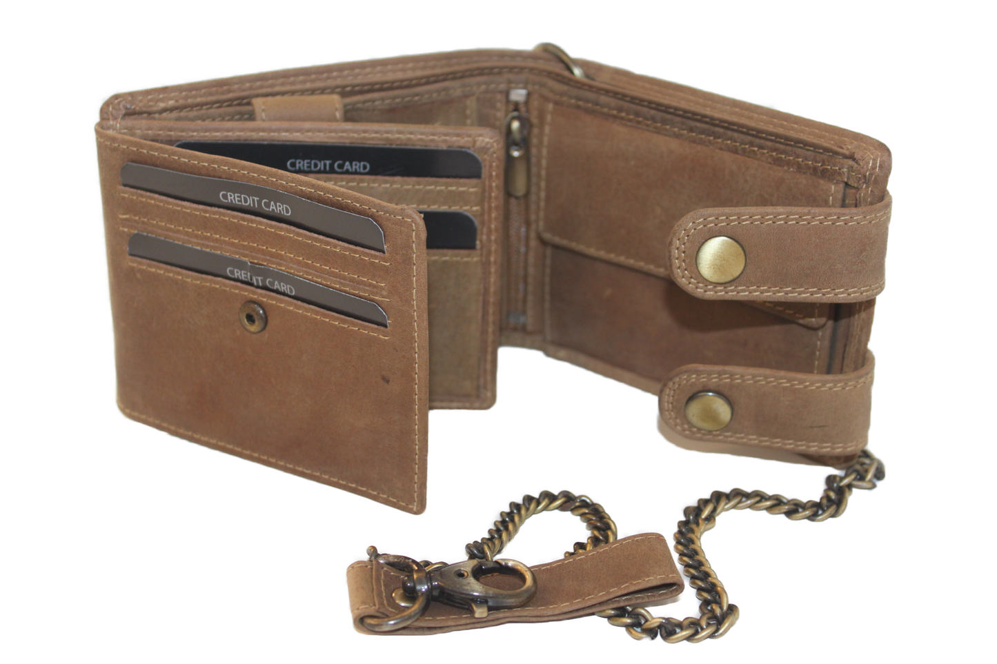 OI billfold laag met ketting / anti skim / Hunter 187H