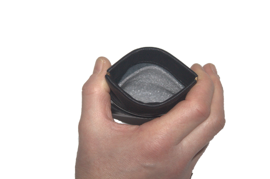 OI Klapportemonneetje 2 STUKS / met steekvakje voorop / zwart 189