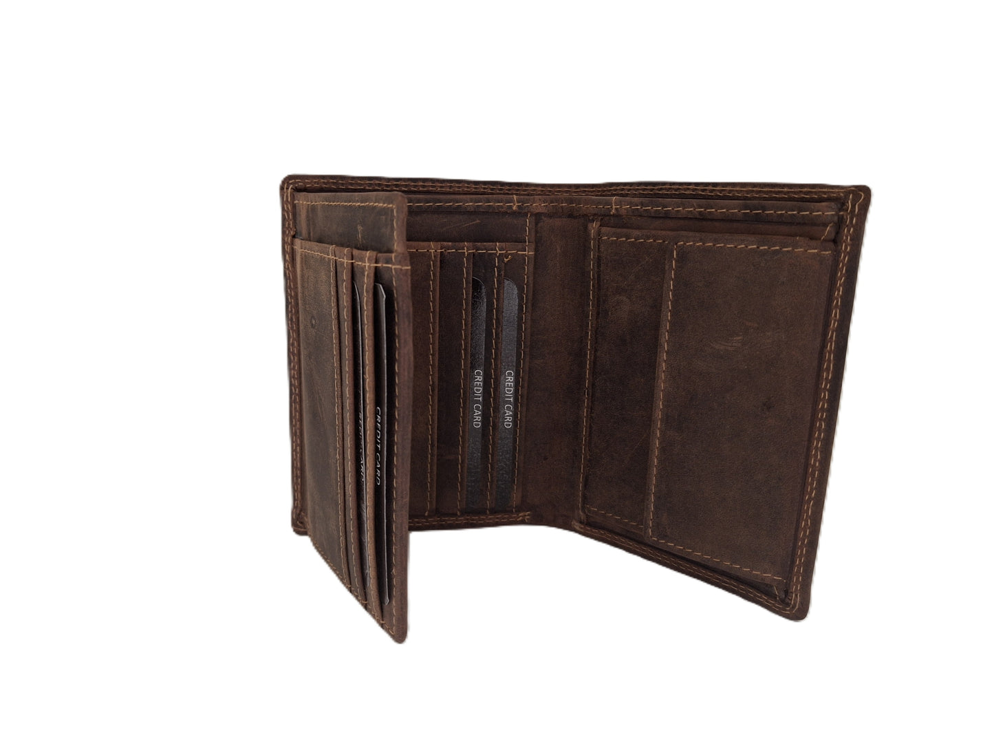 Heren billfold / portemonnee hoog 9 Pasjes / anti skim 600H