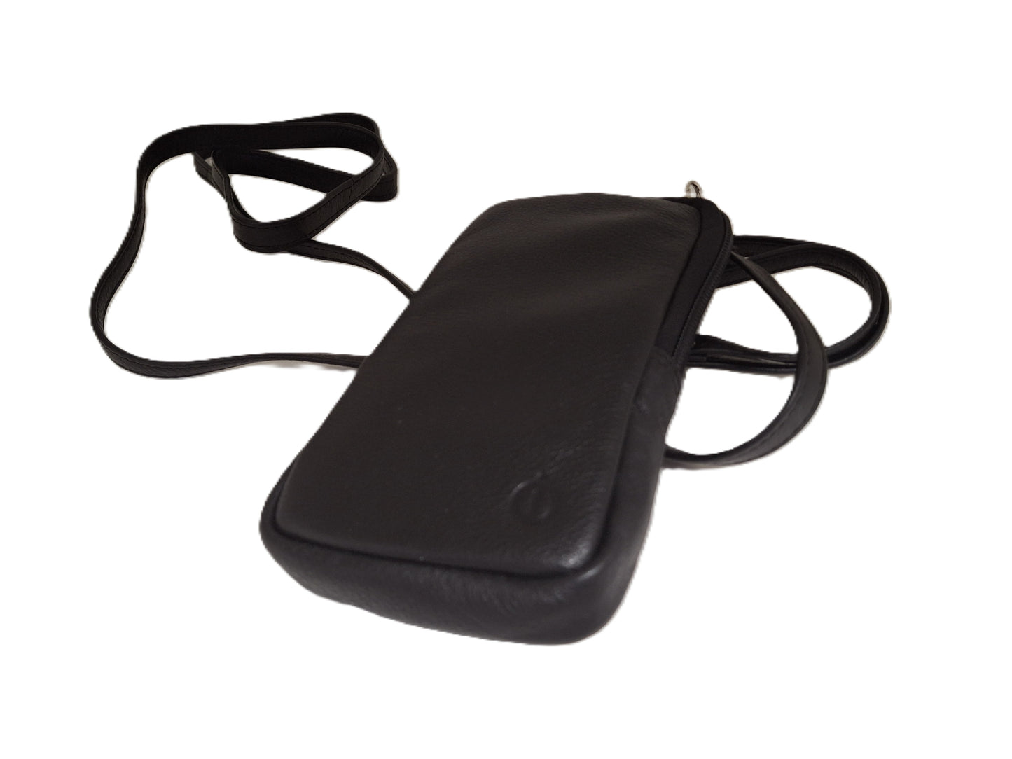 Telefoontasje met schouderbandje leer 585