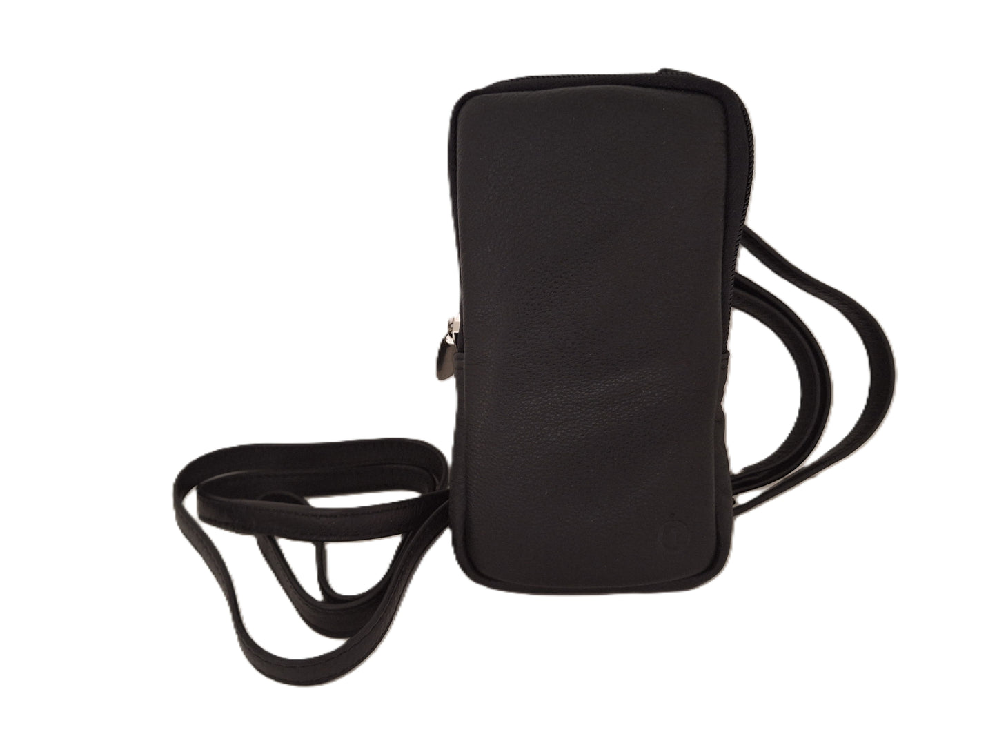 Telefoontasje met schouderbandje leer 585
