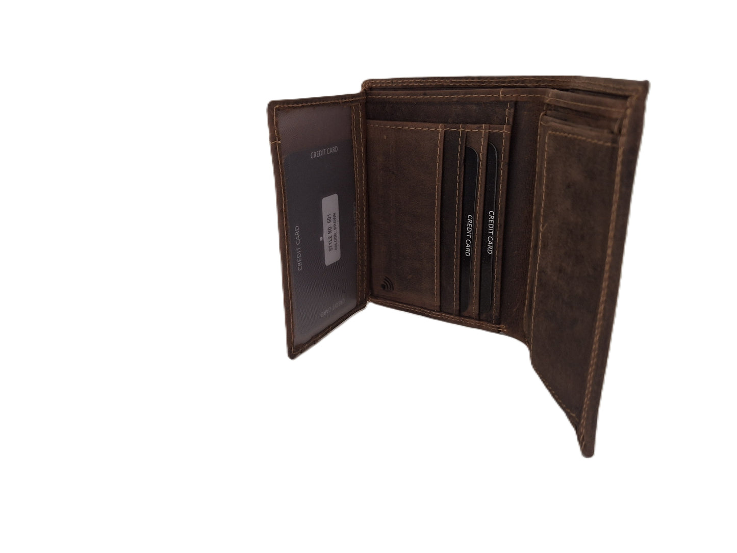 Heren billfold / portemonnee hoog 6 Pasjes / anti skim 601H