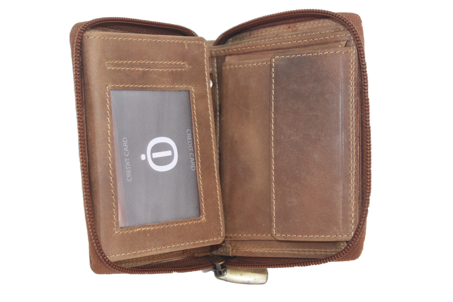 OI Billfold hoog / geheel afgesloten met een rits / Hunter / anti skim 202H