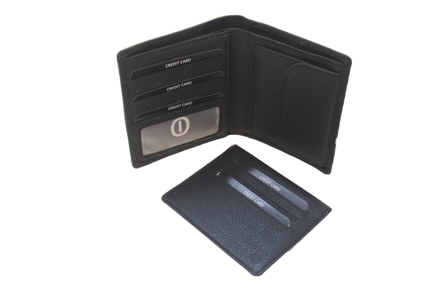 OI Billfold Hoog / plat / portemonnee uitneembaar gedeelte / RFID safe / zwart 207