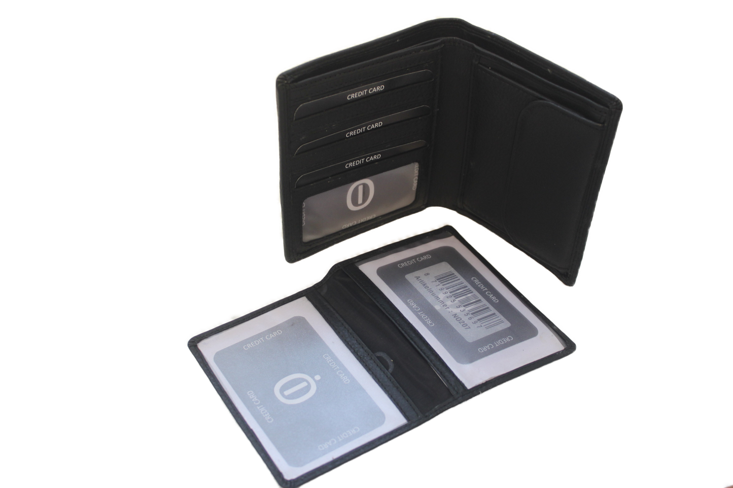 OI Billfold Hoog / plat / portemonnee uitneembaar gedeelte / RFID safe / zwart 207