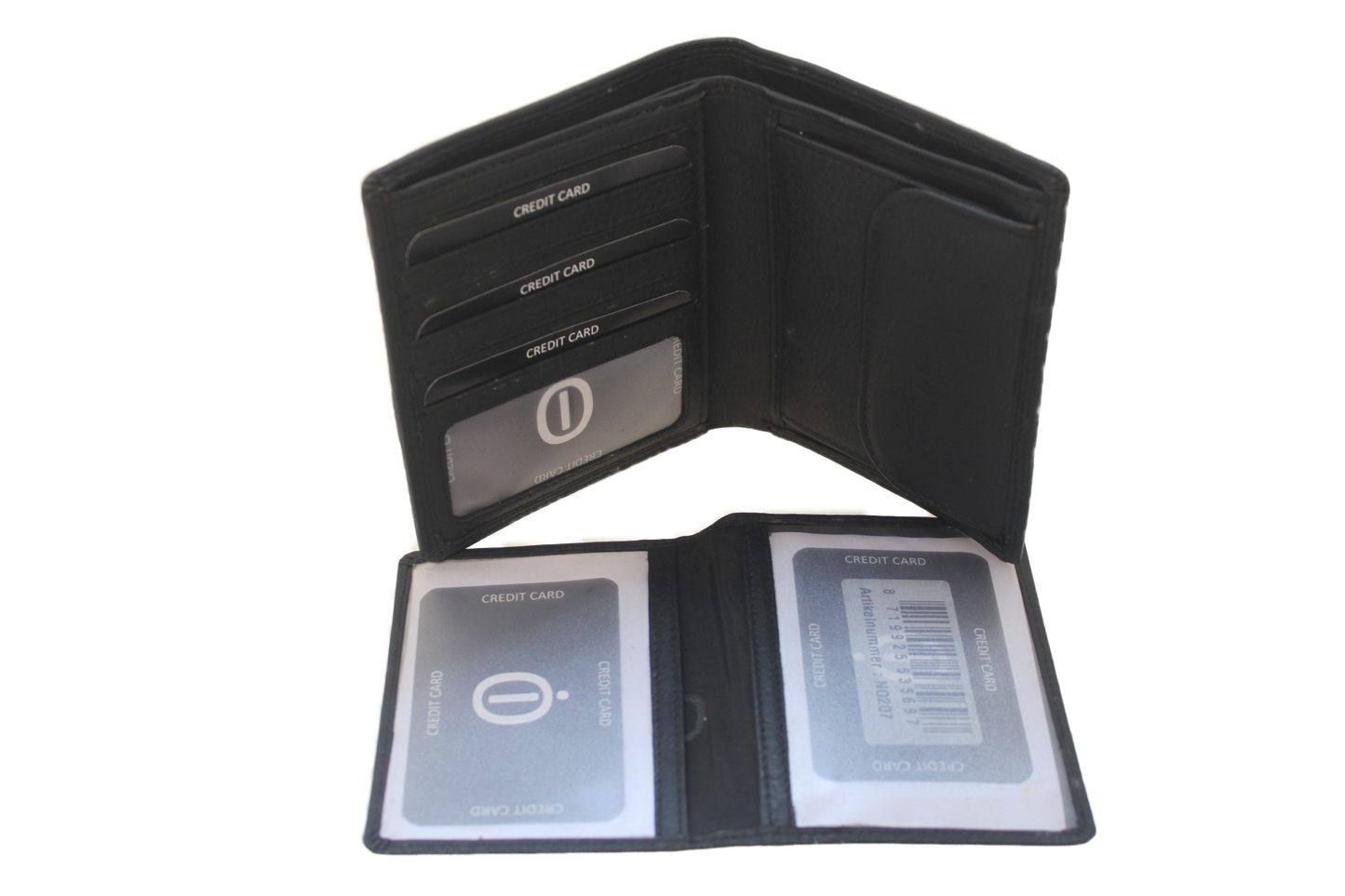 OI Billfold Hoog / plat / portemonnee uitneembaar gedeelte / RFID safe / zwart 207