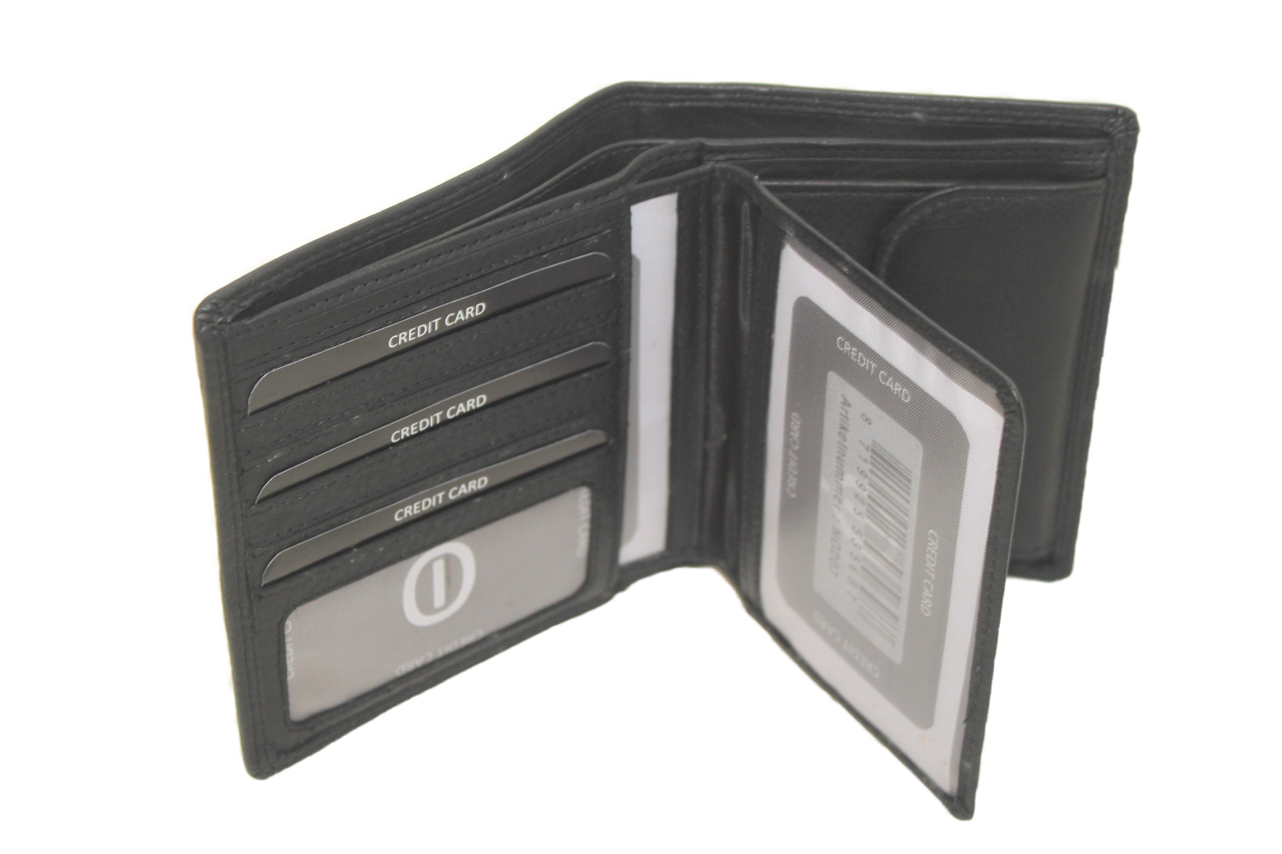 OI Billfold Hoog / plat / portemonnee uitneembaar gedeelte / RFID safe / zwart 207