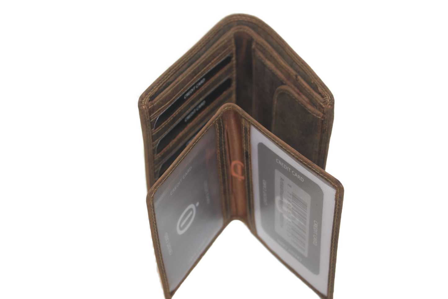 OI Billfold Hoog / plat / portemonnee met uitneembaar gedeelte / anti skim / Hunter bruin 207H