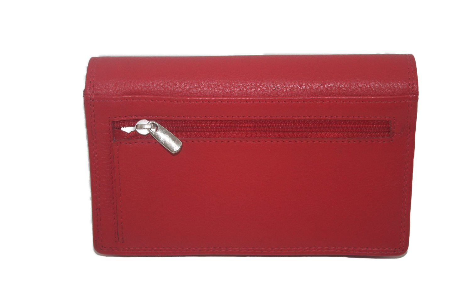 OI Europortemonnee/ overslag beurs / halflange harmonica beurs voor dames / skim veilig / rood rode 214R