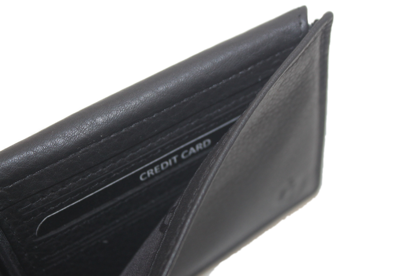 OI Billfold laag / 10 creditcards / plat/ anti skim / leder / zwart 215