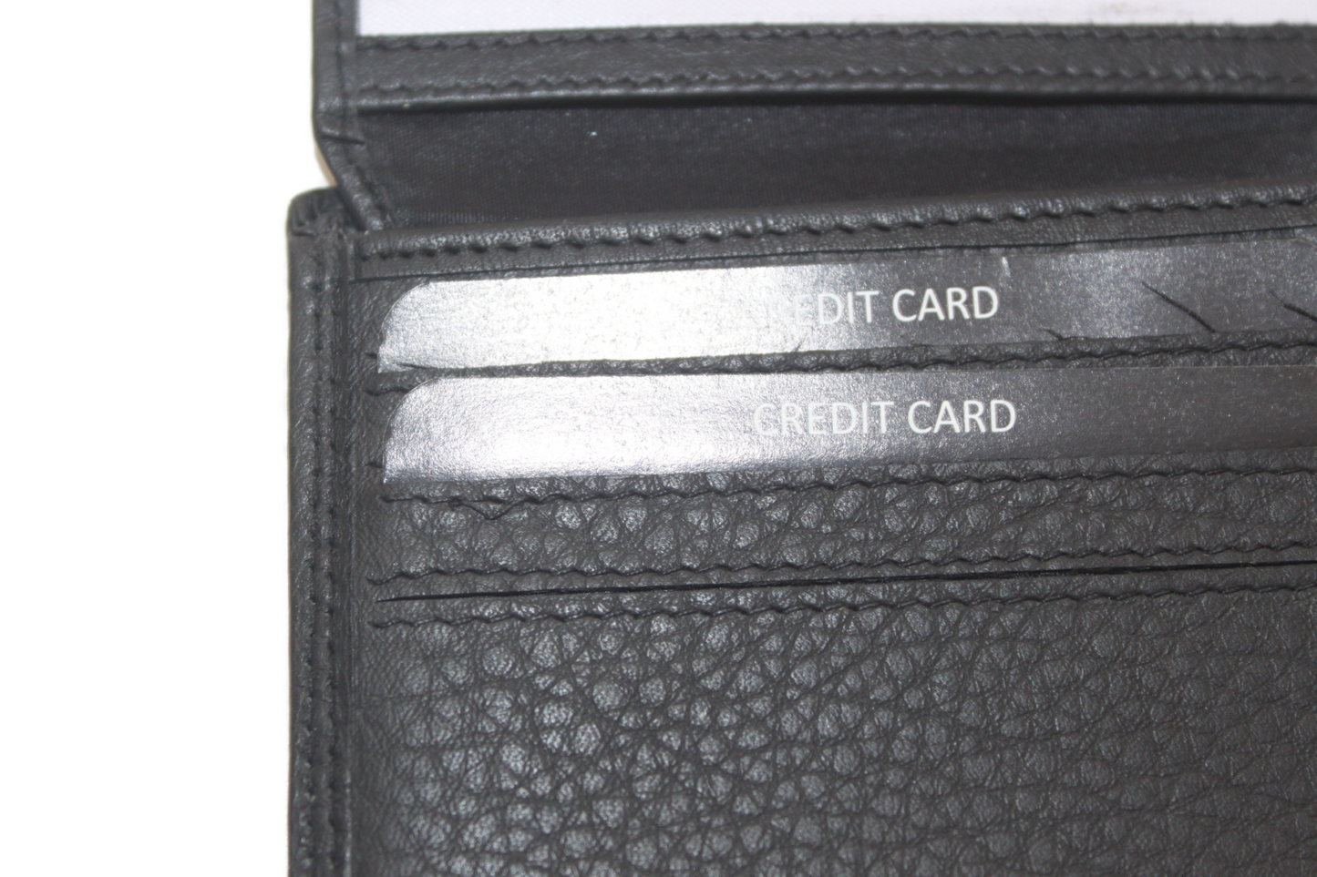OI Billfold laag / 10 creditcards / plat/ anti skim / leder / zwart 215