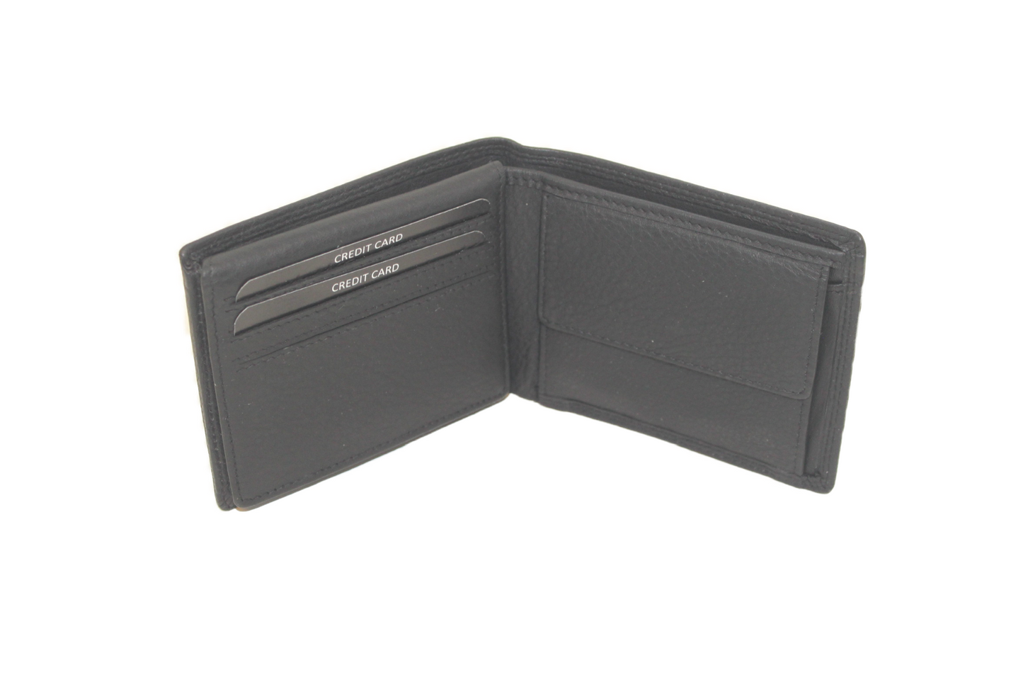 OI Billfold laag / 10 creditcards / plat/ anti skim / leder / zwart 215