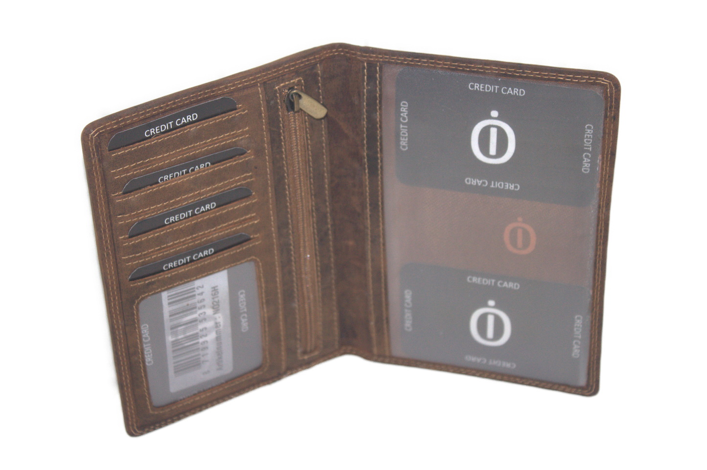 OI portefeuille / plat en simpel / mapje voor oude autopapieren / RFID safe / Hunter leder 216H