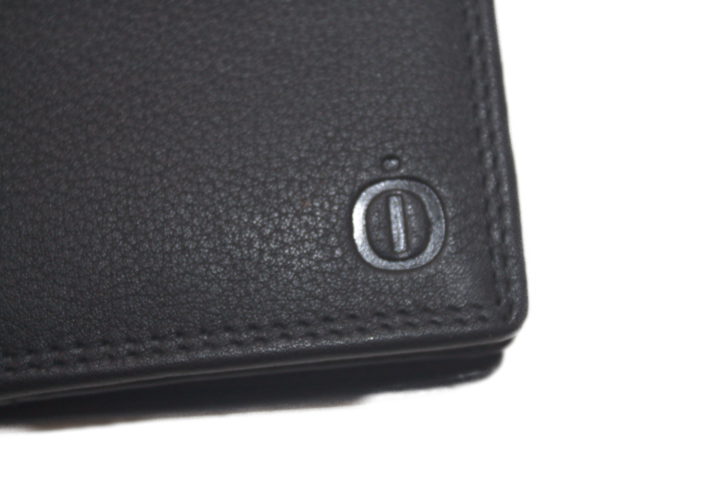 OI Billfold hoog / leren heren portemonnee met biljetvak met rits / anti skim / zwart 221