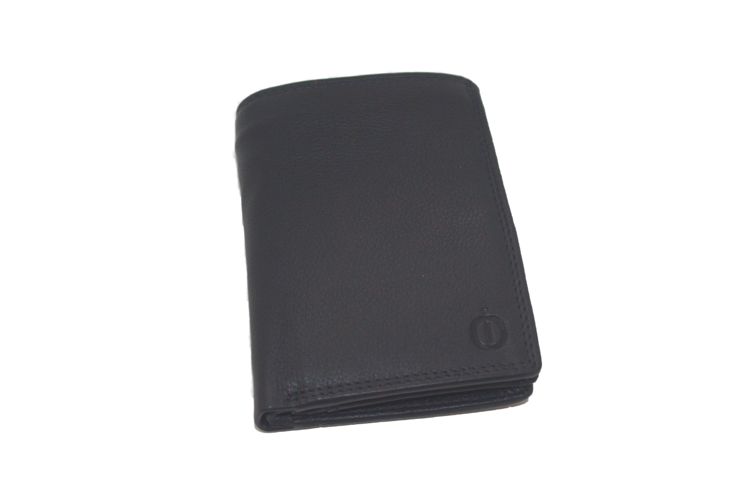 OI Billfold hoog / leren heren portemonnee met biljetvak met rits / anti skim / zwart 221