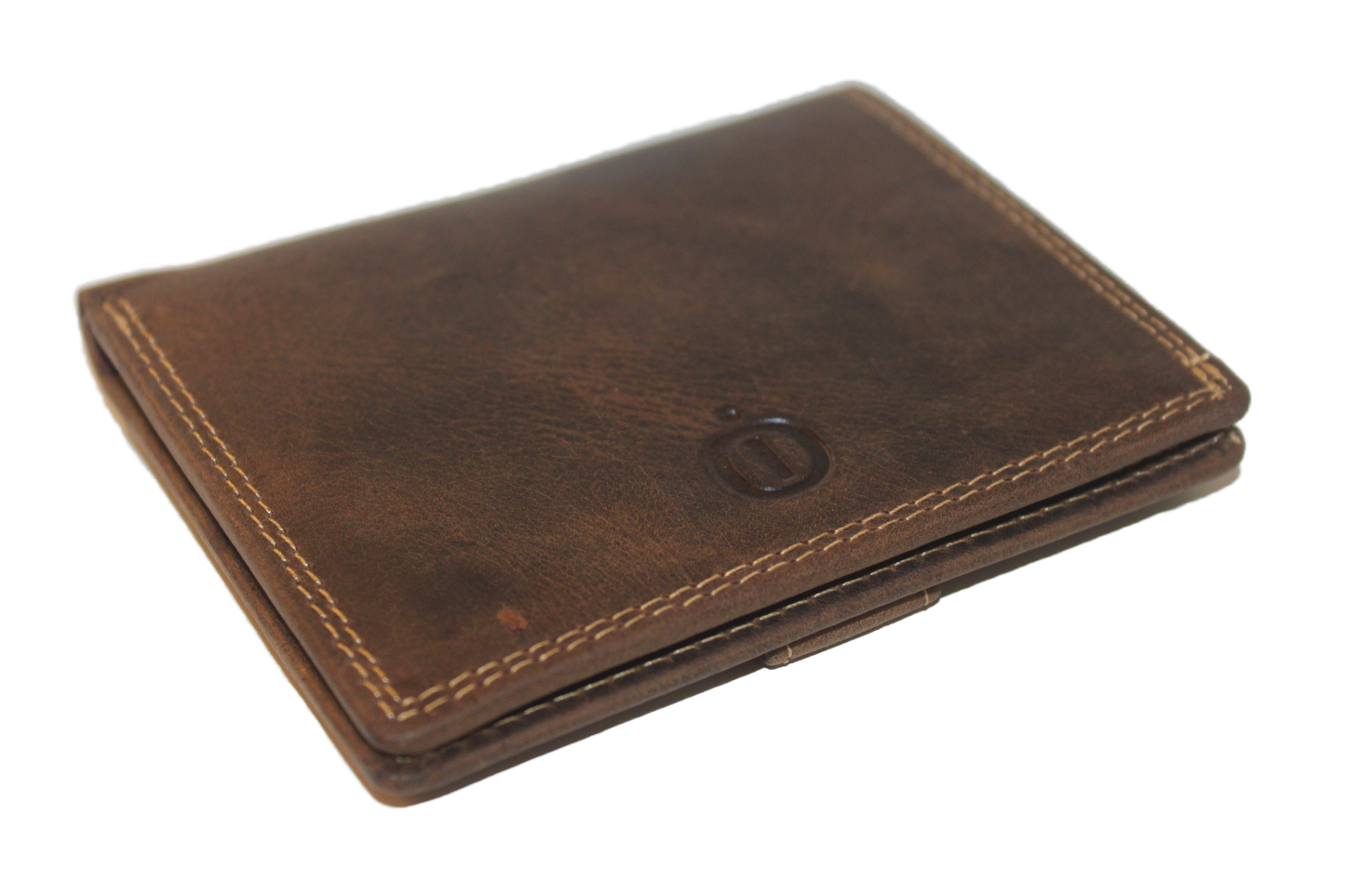 OI leren Creditcardmapje met riemlus, pasjesdrager voor aan riem/ Hunter bruin leer / anti skim 225H
