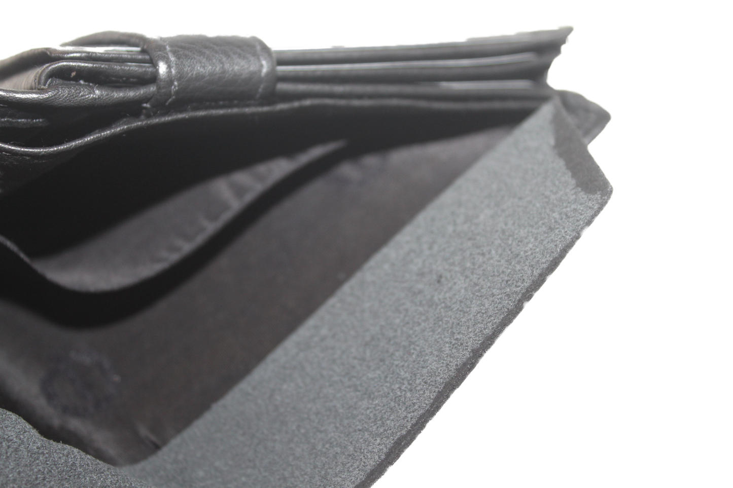 OI zeer uitgebreide leren billfold / breed en hoog / 18 pasjes / met verborgen/geheim vak / zwart leer 227