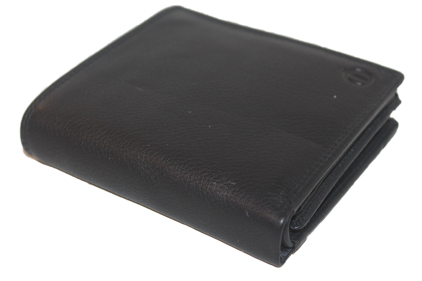 OI zeer uitgebreide leren billfold / breed en hoog / 18 pasjes / met verborgen/geheim vak / zwart leer 227