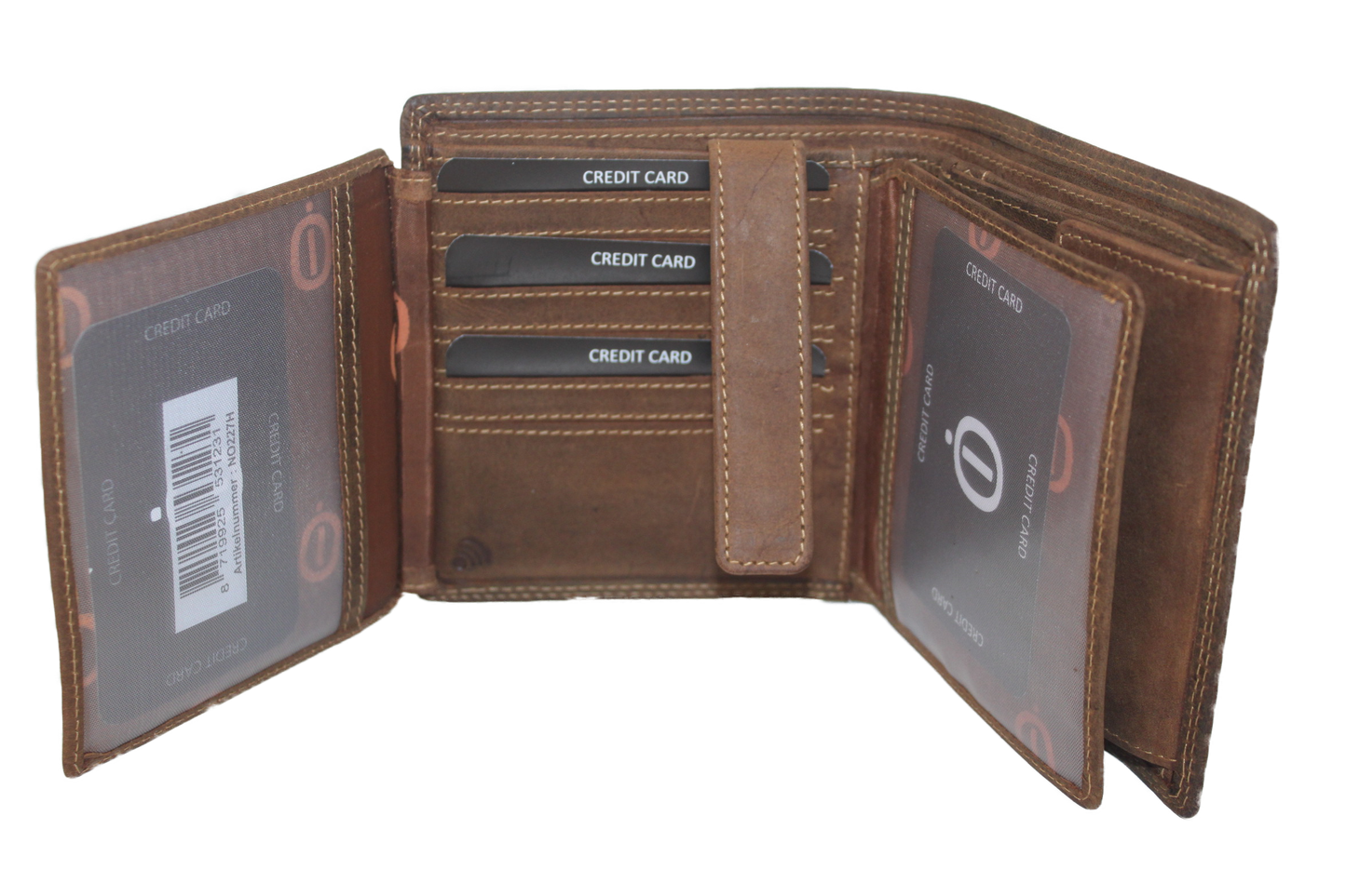 OI billfold breed 18 pasjes verborgen vak / geheim vak 227H