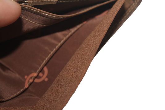 Oi Hunter bruine leren zeer uitgebreide billfold voor heel veel creditcards / breed en hoog model portemonnee voor veel pasjes en contanten met verborgen vak / ruime herenbeurs met geheim vak en ruimte voor 18 pasjes / RFID SAFE / bruin leer / 227H