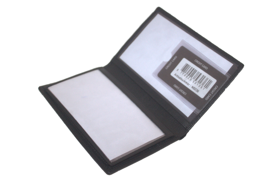 OI leren Portefeuille zeer uitgebreid/ mapje veel ruimte voor creditcards en autopapieren / RFID safe / zwart leder 236