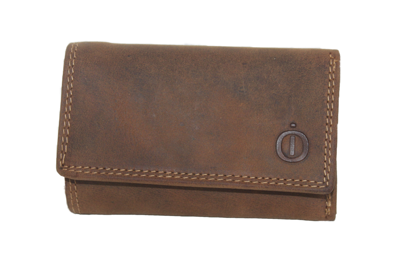 OI leren Sleutelbeursje / ouderwetse Sleuteletui met haakjes / ook voor biljetten en wat kleingeld / bruin Hunter leder / 237H