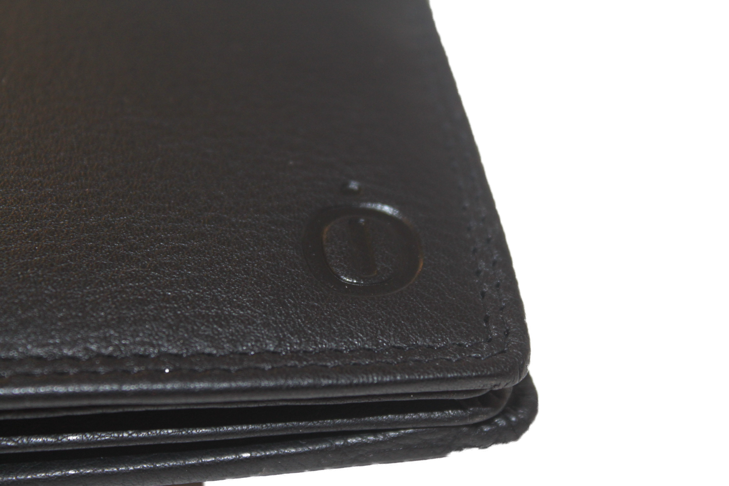 OI leren Billfold laag / heren portemonnee met dubbel zicht vak / RFID safe / zwart leder 240