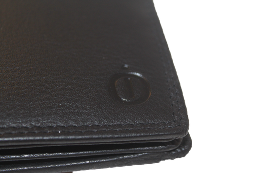 OI leren Billfold laag / heren portemonnee met dubbel zicht vak / RFID safe / zwart leder 240