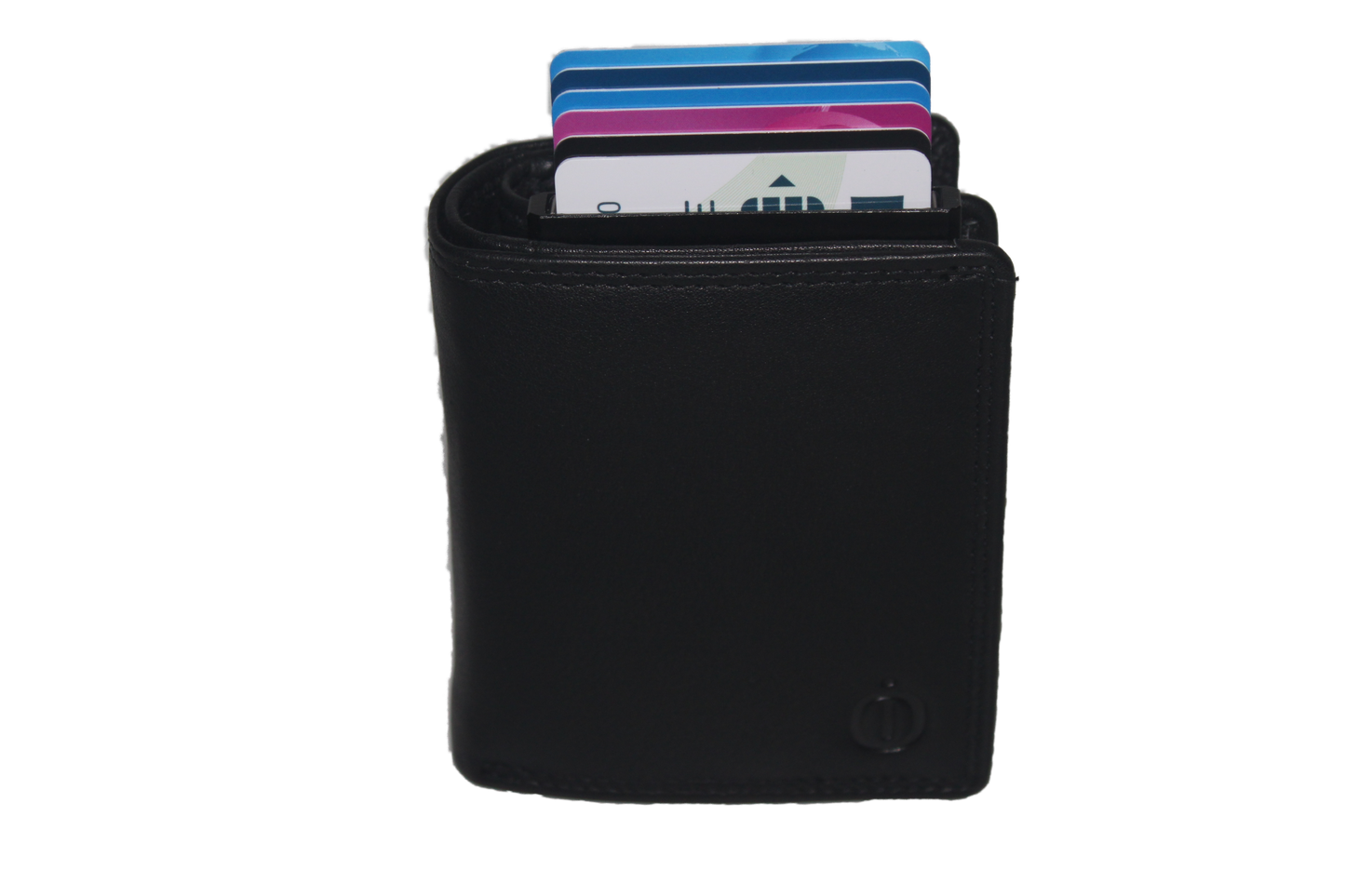 OI Figuretta Rits portemonnee / leren ritsportemonnee met pasjeshouder/ RFID safe / zwart leder 242