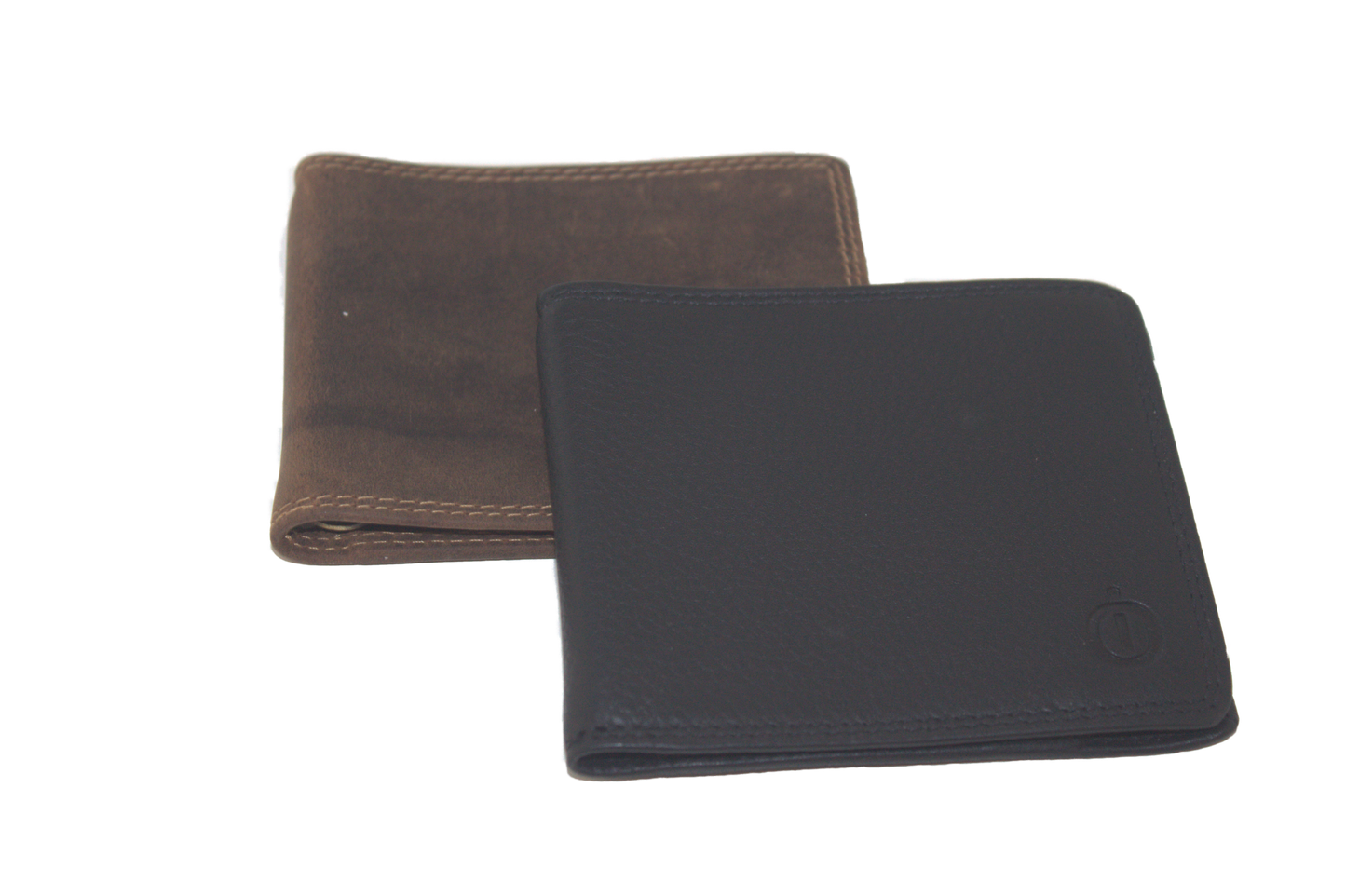 OI leren Dollarclip met klappertje voor kleingeld / billfold met geldclip en knijpbeursje 247