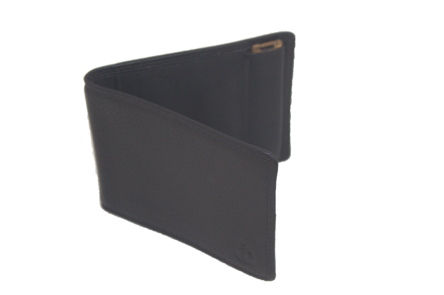 OI leren Dollarclip met klappertje voor kleingeld / billfold met geldclip en knijpbeursje 247