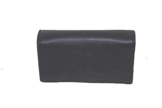 OI zwart leren soufflé portemonnee / harmonicabeurs extra groot xxl / huishoudportemonnee / soepel zwart leder 249