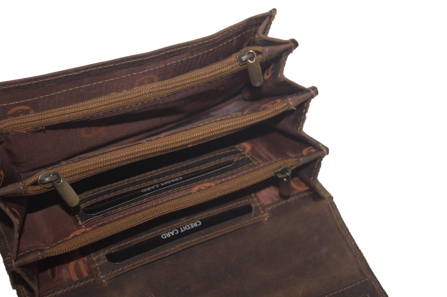 OI leren dames portemonnee met soufflé/ harmonicabeurs extra groot xxl / huishoudportemonnee 249H