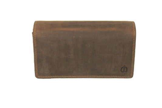 OI leren dames portemonnee met soufflé/ harmonicabeurs extra groot xxl / huishoudportemonnee 249H