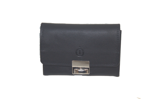 Leren bakportemonnee / opa-beurs zwart / oud model origineel / RFID safe  250