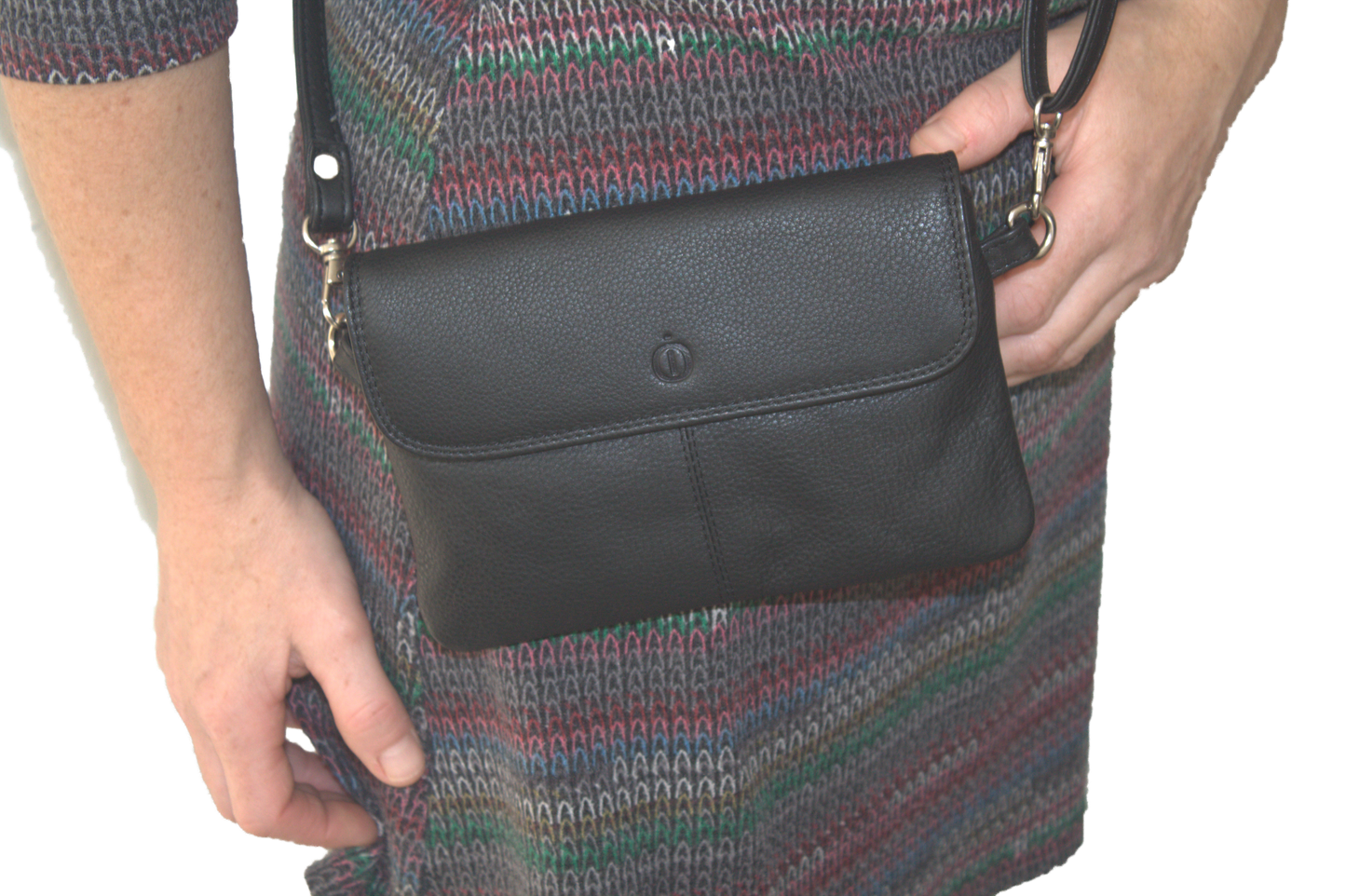 Leren envelop tasje / Clutch / gelegenheidstasje / Dames tasje / zwart leder 258