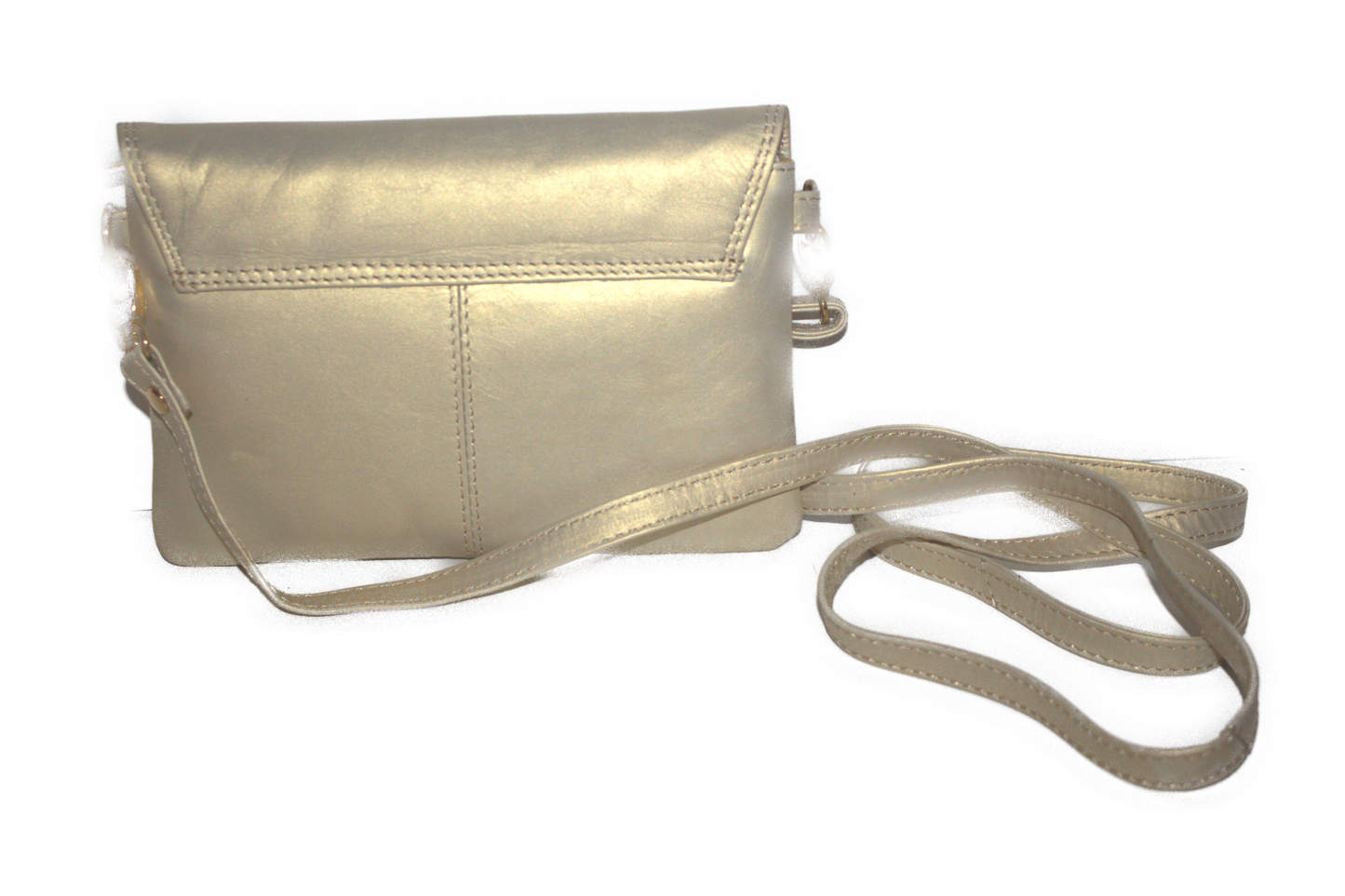 Leren envelop tasje / Clutch / gelegenheidstasje / Dames tasje / goud / champagne 258 Gold