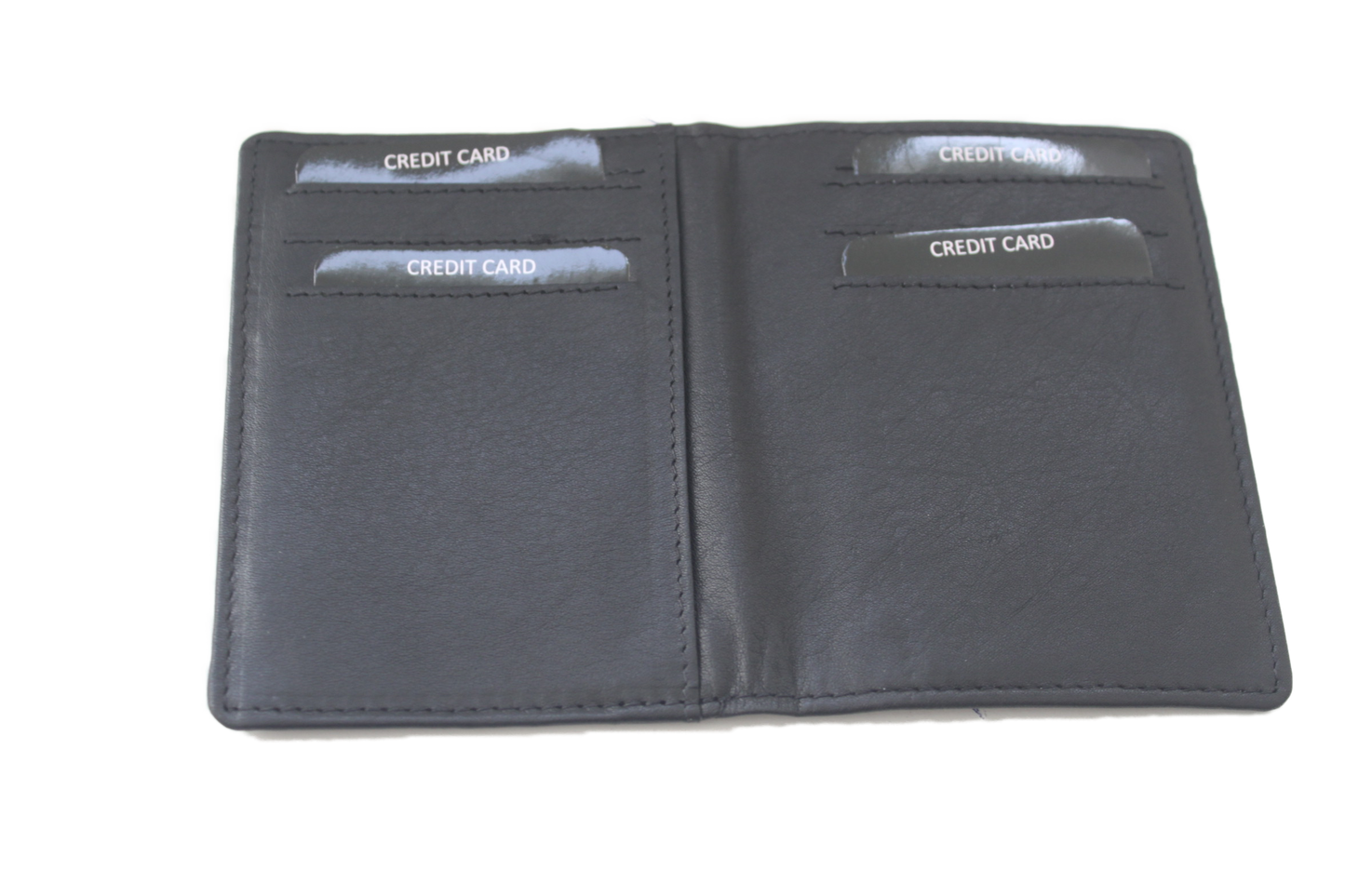 OI Driedelige leren billfold Groot / 3 portemonnees in 1 / leder / RFID safe zwart 268