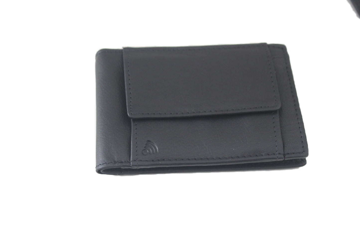 OI Driedelige leren billfold Groot / 3 portemonnees in 1 / leder / RFID safe zwart 268