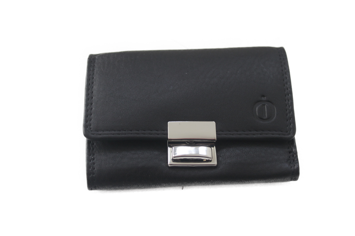 OI leren Bakportemonnee / opa-beurs ook voor pasjes en papiergeld / zwart 272