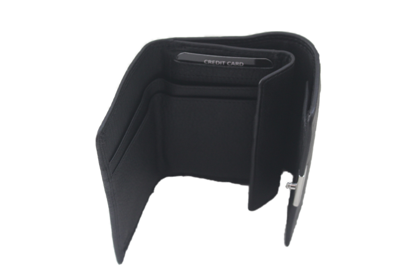 OI leren Bakportemonnee / opa-beurs ook voor pasjes en papiergeld / zwart 272