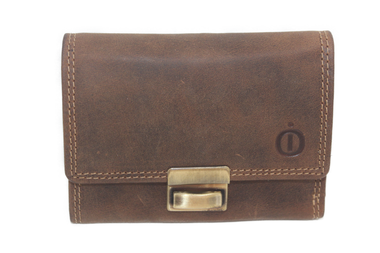 OI lederen Bakportemonnee / Hunter bruine opa-beurs ook voor pasjes en papiergeld 272H