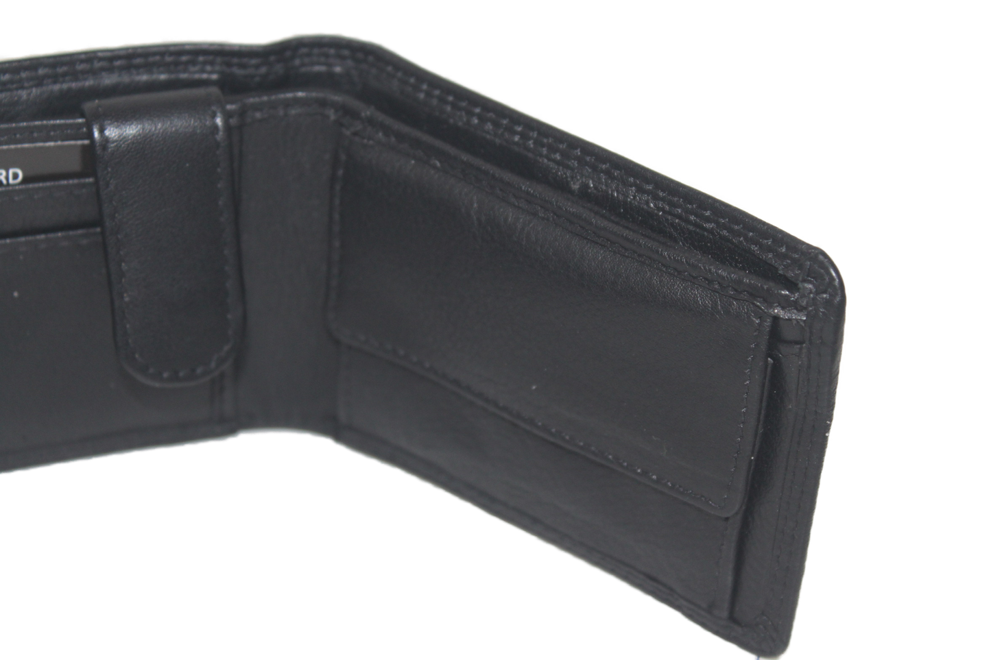 OI lederen Duitse billfold laag klein / zeer lage heren portemonnee / Skim safe / zwart 275